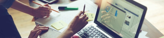 Marketing team discussing new working plan